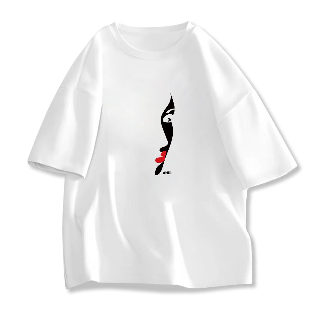 Summer Fashion Brand Short SleeveTT-shirt2024Trendy Men's Loose Niche Couple round Neck Top