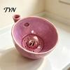 Ceramic Fruit Washing Bowl Berry with Detachable Juicing Cone &Drain Rack,Self Rinsing Drainage Basket for Produce Kitchen Countertop, Multifunctional