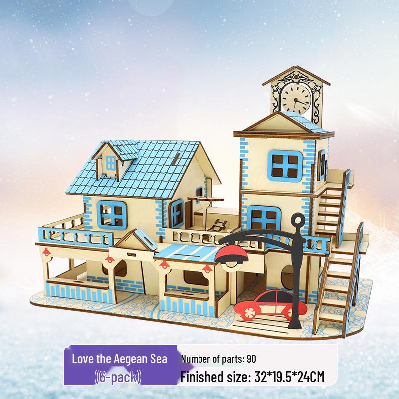 3D Wooden Puzzle Model Kit for Kids and Adults - Educational Brain Toy and Gift