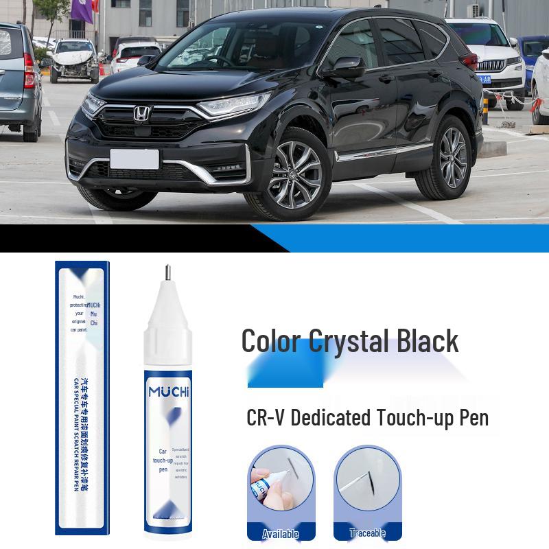 CRV Crystal White Pearl & Black Touch-Up Paint Pen for Car Scratches