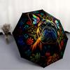 1pc Bulldog Mandala Automatic Open/Close Umbrella with Folding feature Compact Travel Umbrella, Lightweight design, for Commuting, Business128