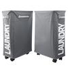 Foldable Laundry Basket Waterproof Dirty Clothes Organizer Storage Bag with Wheels