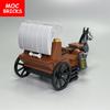 Set MOC Steine Mittelalter Kutsche Königliche Prinzessin Pferdekarren Schloss Zubehör Bausteine Zusammenbauen Kinderspielzeug