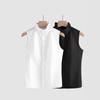 Women's Sleeveless Stand-Up Collar Ruffle Top - Versatile French Layered Vest for Spring/Summer