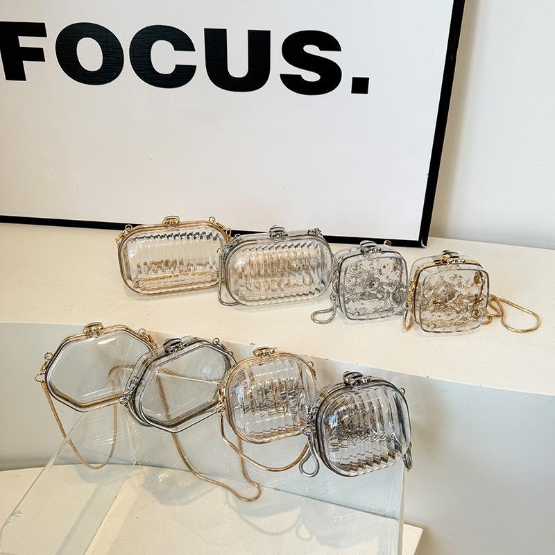 Acrylic box bag summer 2025 new fashionable transparent jelly bag women's versatile mini lipstick bag