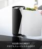 Yamazaki Tower Kitchen Paper Holder, Vertical Type, Black, 12cm W x 12cm D x 24.7cm H, Space-Saving, Cuts with One Hand, Concealed, 10040