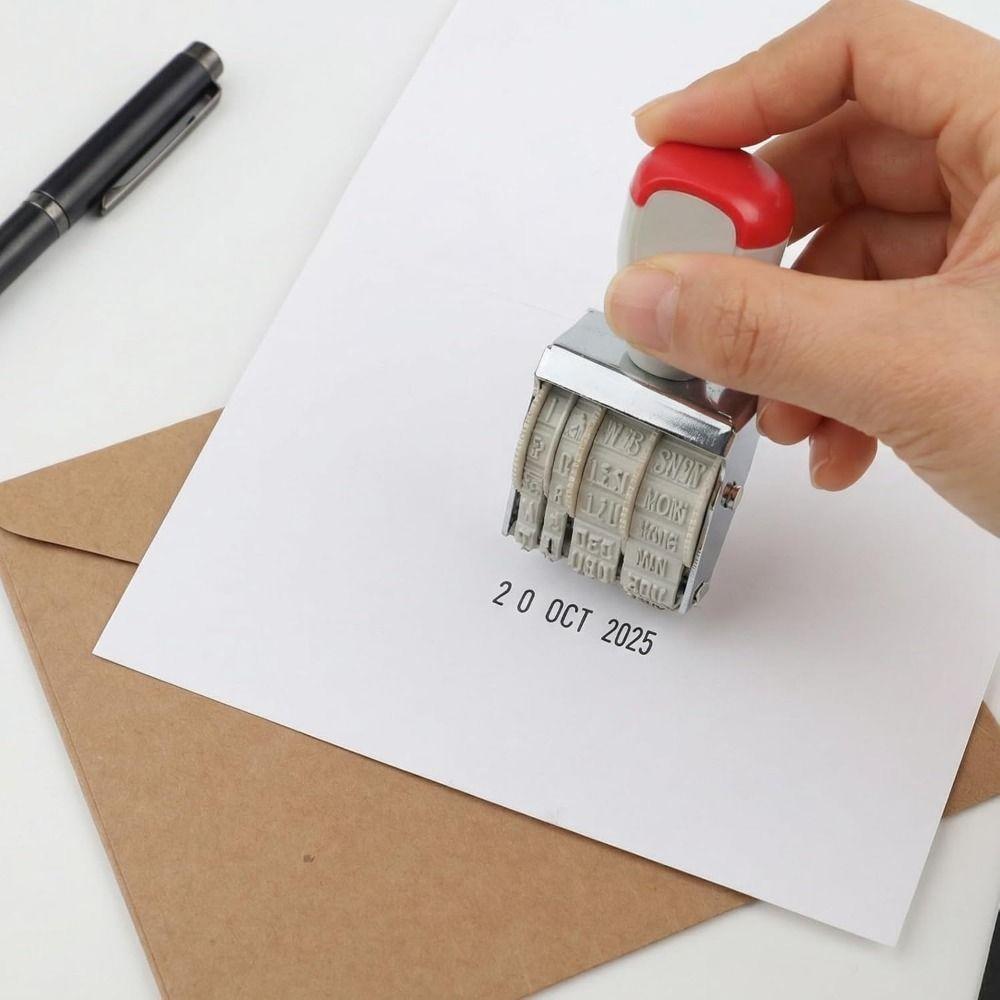Adjustable Digital Date Wheel Stamp Vintage Number Roller Stamp Date Postmark Stamp Sealing Stamp