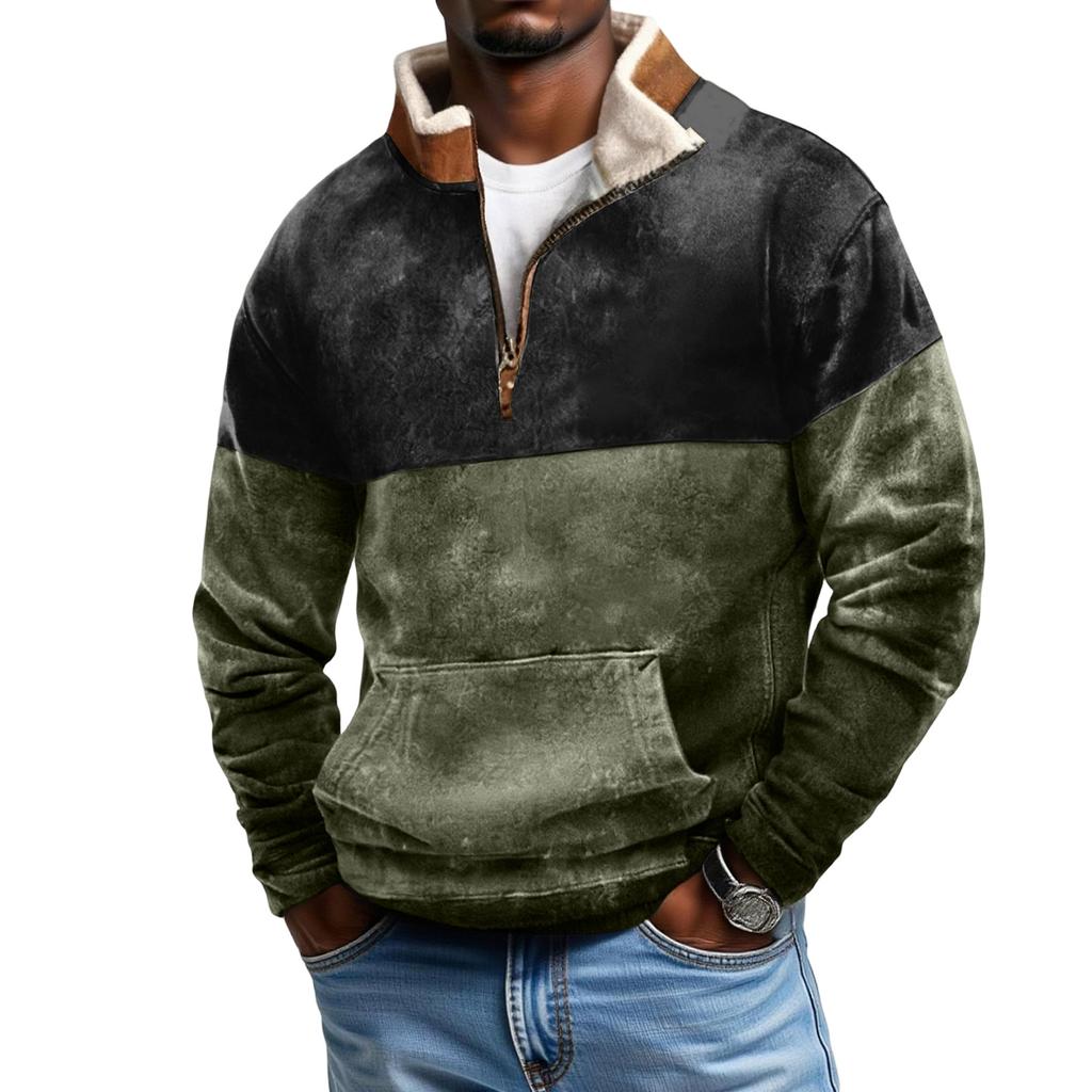 Men's Hoodie Loose Long Sleeves Round Neck