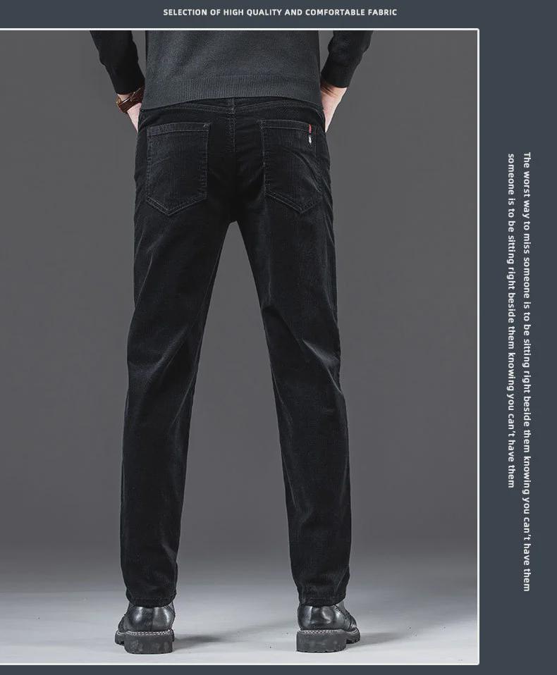 Herren Slim Fit Cordhose - Herbst/Winter Freizeithose mit geradem Bein