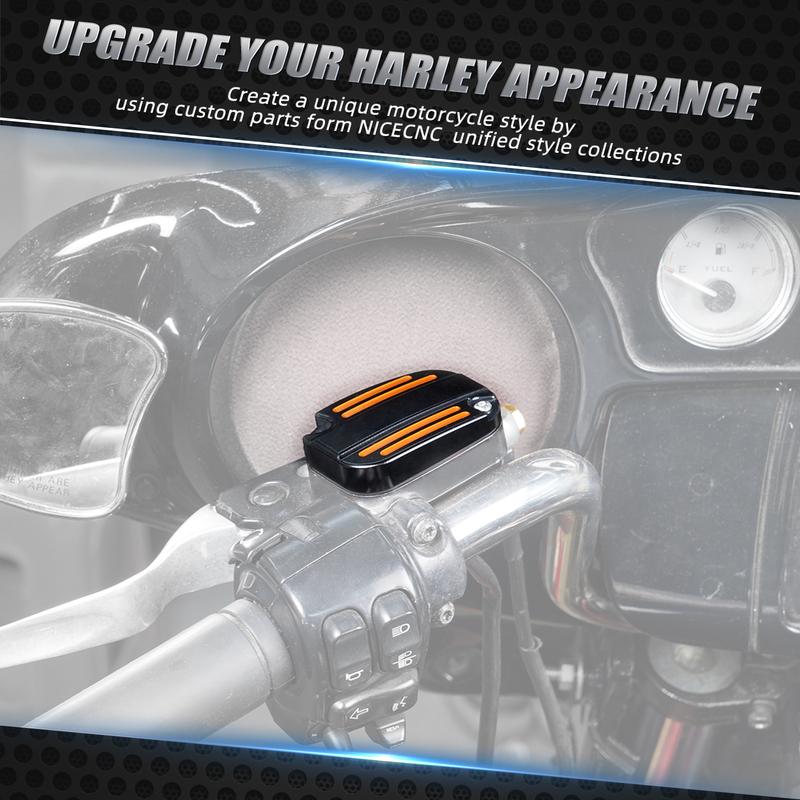 1x Clutch Master Cylinder Reservoir Lid Cover for Harley Road King/Special Street Glide FLHX/S Road Glide FLTRX FLTRXS 2017-2020
