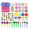 18-Piece Children's Painting Sponge Set: Early Education Doodle & Brush Tools for Kindergarten