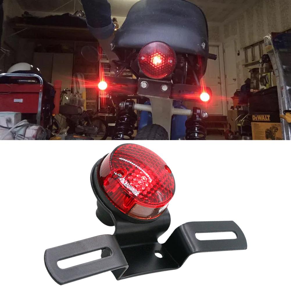 Led Motorcycle Tail Brake Stop Light 12v Halogen Rear Lights Taillight Cafe Racer For Chopper Bobber Motorbike Accessories Q9p2