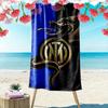 Inter Milan Emblem: Bold Dynamic Beach Towel Outdoor Camping Beach Towel for Vacation Photos Absorbent Bath Towel Seaside Swim Printing Fashion