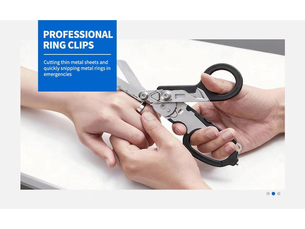 Neutral Multi-functional Foldable Scissors for First Aid & Outdoor Use