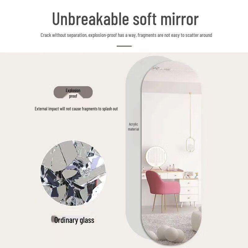 Bogenförmiger Weicher Ganzkörper-Wandspiegel