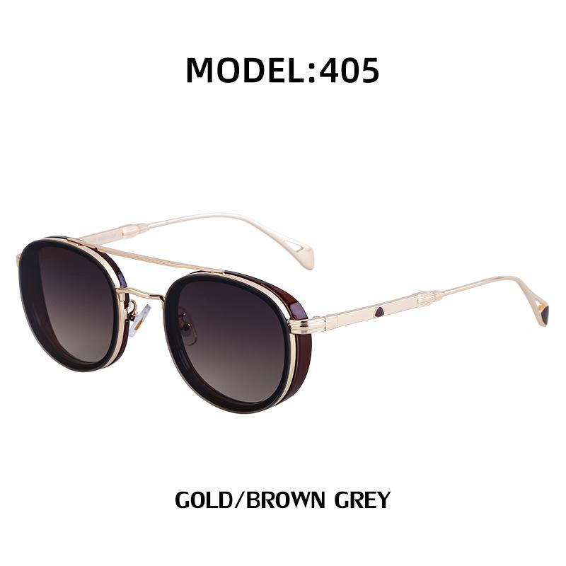 JYL TS Unisex Retro Oval - Side-Wrap Small-Frame Trendy Sun Shades 2A405