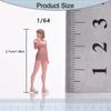 1:64 Girl Miniature Figure Diorama Decorative Ornament Small Collections Trains Architectural Models
