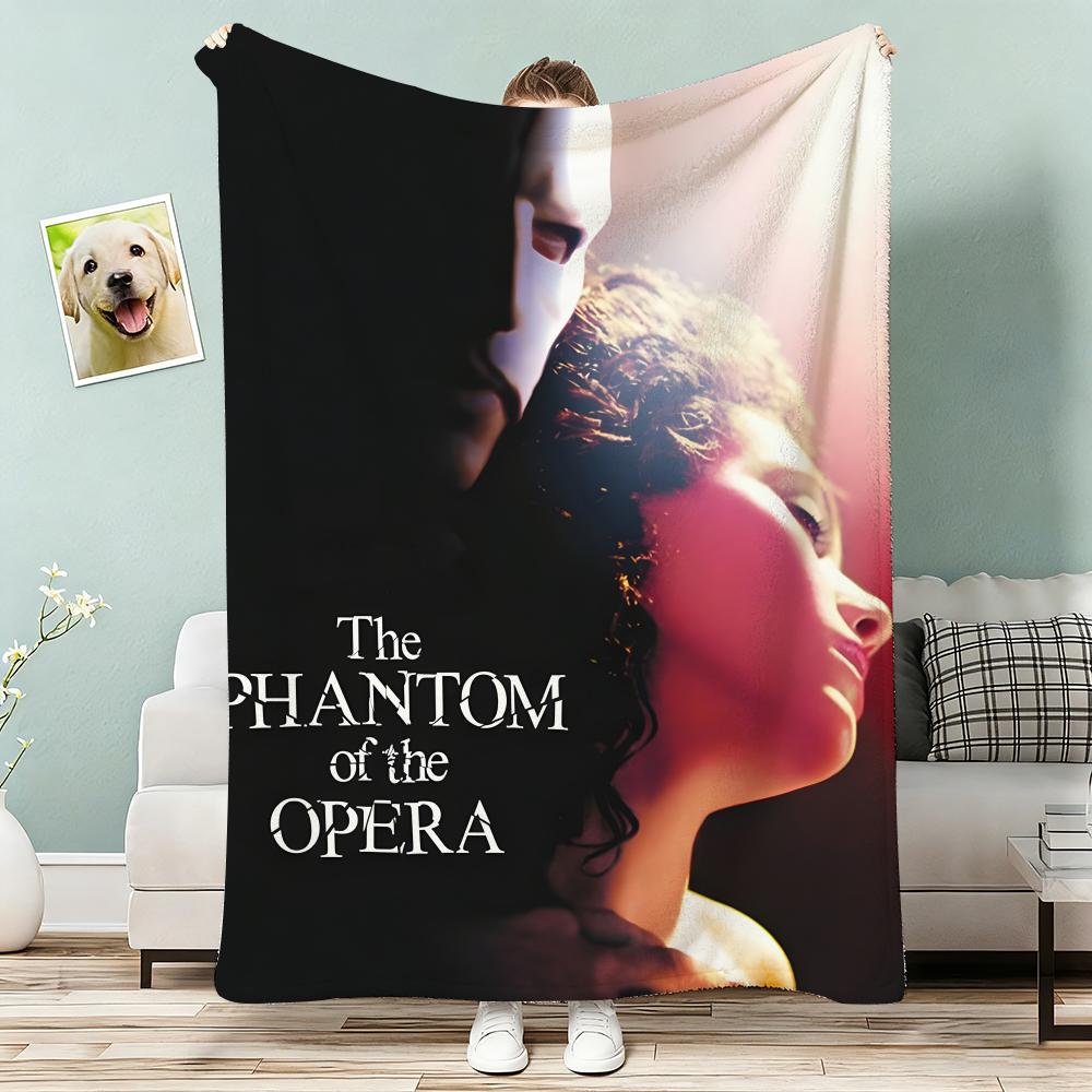 The Phantom of the Opera Throw Lightweight 240g Flannel Blanket Soft Skin-friendly for Summer Cooling 75x90cm