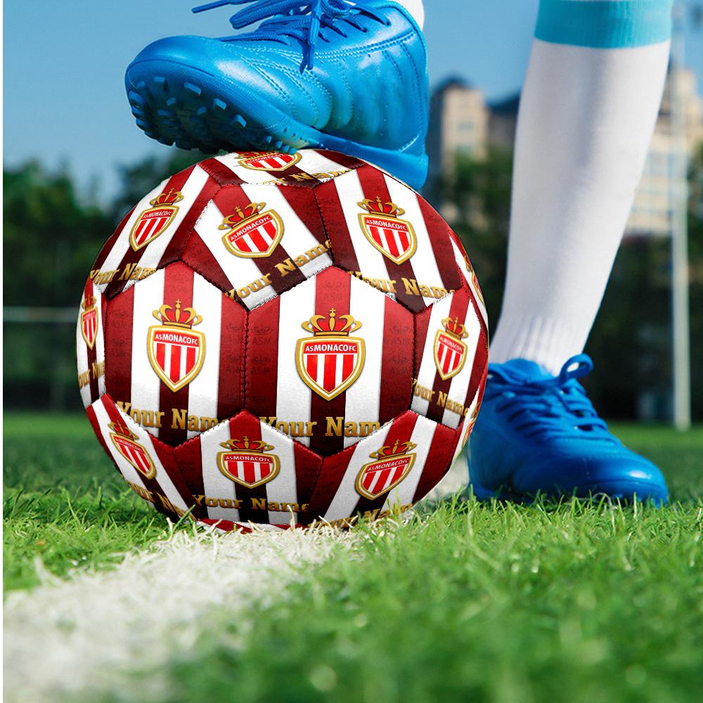 Monaco FC Fashion Size 5 Football Wearproof Non‑Slip Soccer Ball For Sports Training Entertainment Use