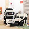 5 Pcs/Set Teen Schoolbag for Girls Boys Large Capacity Student Backpack with Keychain