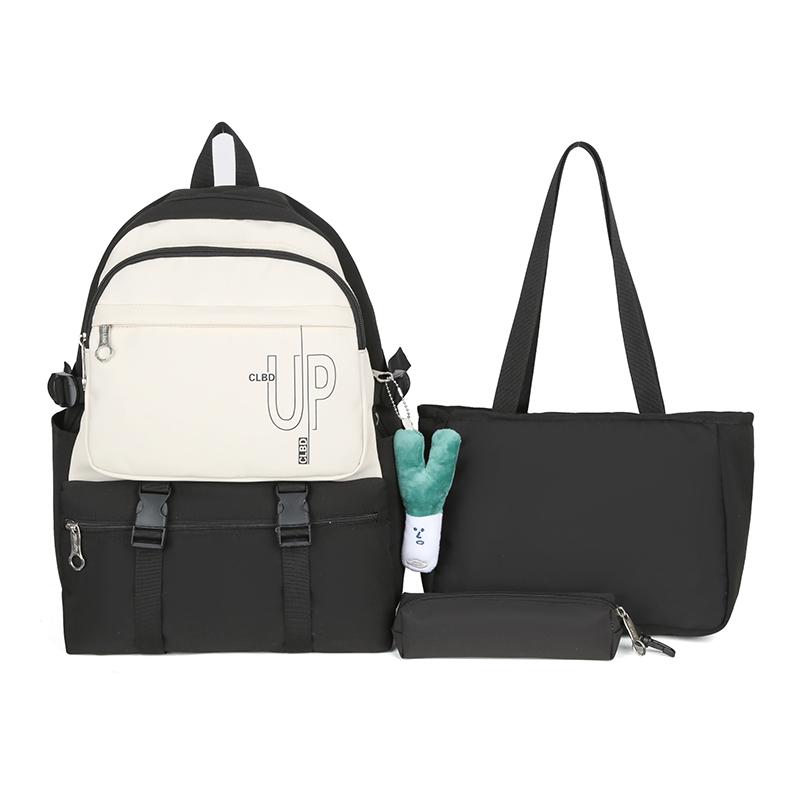 Three-Piece Backpack Set Large Capacity Student Schoolbag Junior Senior High School Backpack for Gilrs