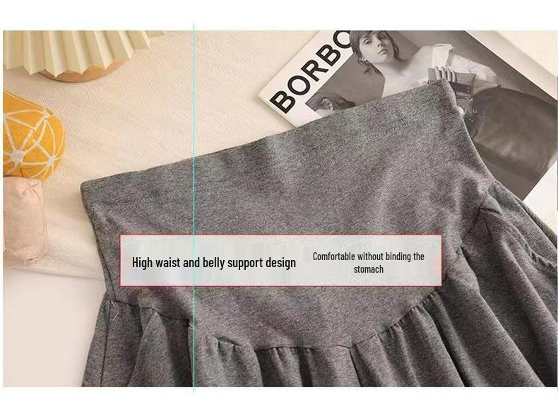 Maternity Summer Low Waist Loose Shorts - Adjustable Wide Leg, Belly Covering, Plus Size Abdominal Support, Four Colors