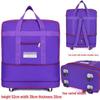 158L Aviation Large Capacity Rolling Travel Bag - Foldable Wheeled Luggage Storage, Oxford Cloth