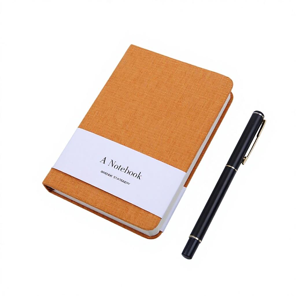 Custom A5 Fabric Printed Notebook 128 Sheets Sewing Bound Lined Blank Journal  ODM  Corporate Gift Eco Stationery