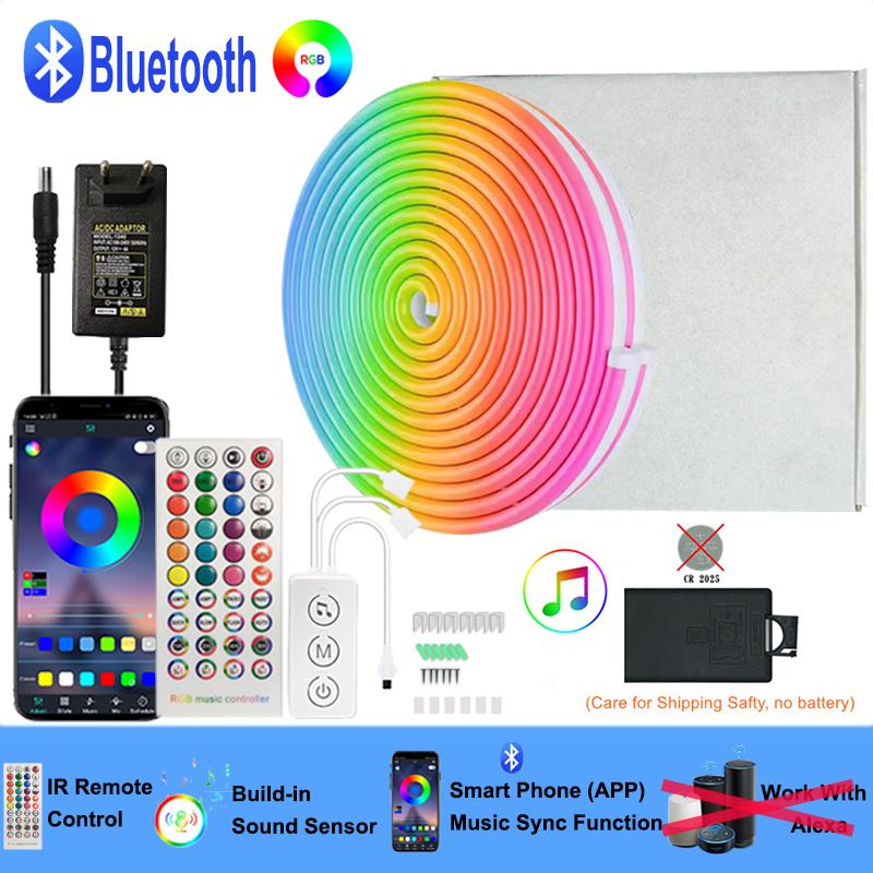 Smart Neon Strips Light Outdoor Neon Light Strip Waterproof Flexible Led Lighting Strip Neon Led Lights Strips Music Sync