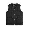 Taion Unisex Arbeitshemdweste 001BWK Schwarz L V-Ausschnitt