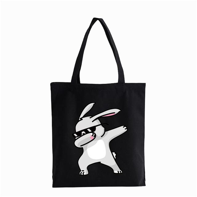 Dabbing Unicorn Panda anime Nákupní taška Dospívající studenti opakovaně použitelná plátěná taška taška na kabelku Dámská taška přes rameno Bolsas