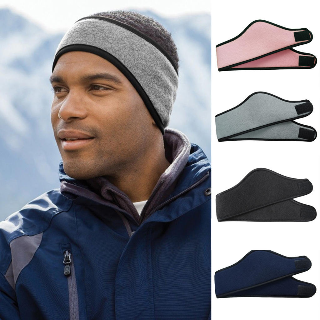 Fascia Termica Invernale Per Orecchie | Paraorecchie Sportivo Unisex In Pile Elastico | Scaldaorecchie Per Corsa, Sci, Moto | Nero/Grigio