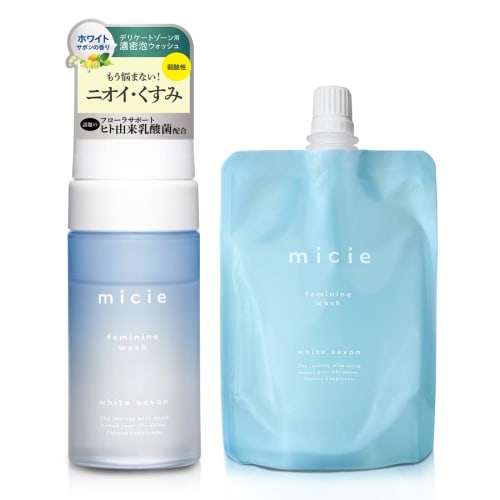 micie Delicate Zone Soap 100ml + 100ml Refill Set, Large Capacity Foam Type, micie Feminine Wash