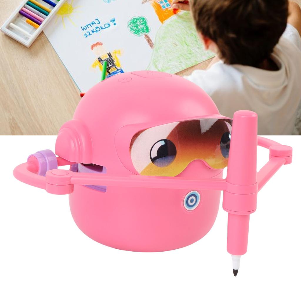 Kids Drawing Robot Interactive Educational Auto Drawing Robot with 100 Cards 12 Color Pens for Boys Girls Preschool Lrning