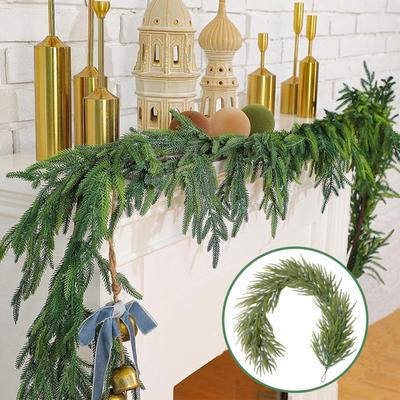 Artificial Pines Needle Fake Hanging Vine Plant for Home Decoration Artificial Pines Greenery for Wedding Christmas