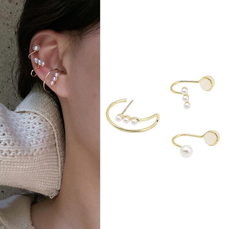 Personalized Integrated Earbone Clip Earrings, Asymmetrical Full-Drilled Butterfly Serpentine Earrings