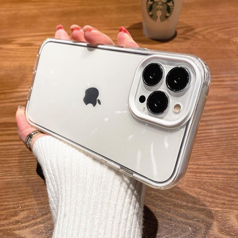 Candy Color Colorful Clear Phone Case For iPhone 16 Pro Max 15 14 13 12 11 X XS XR 7 8 Plus SE Transparent Soft Shockproof Cover