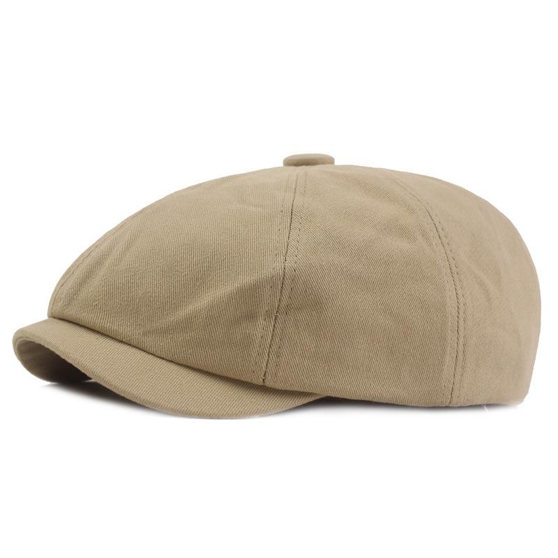 Bavlněný baret Pánská malířská čepice Newsboy čepice Klobouk Rybí kost Osmihranný klobouk