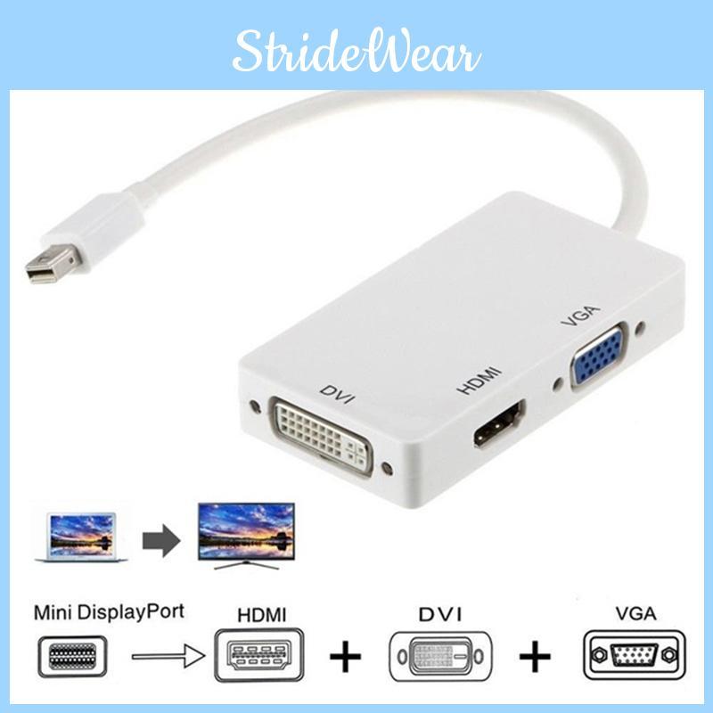 Mini Dp To Hdmi Dvi Vga 3in1 Adapter With Chipset For Macbook Pro Air Multi Monitor Setup