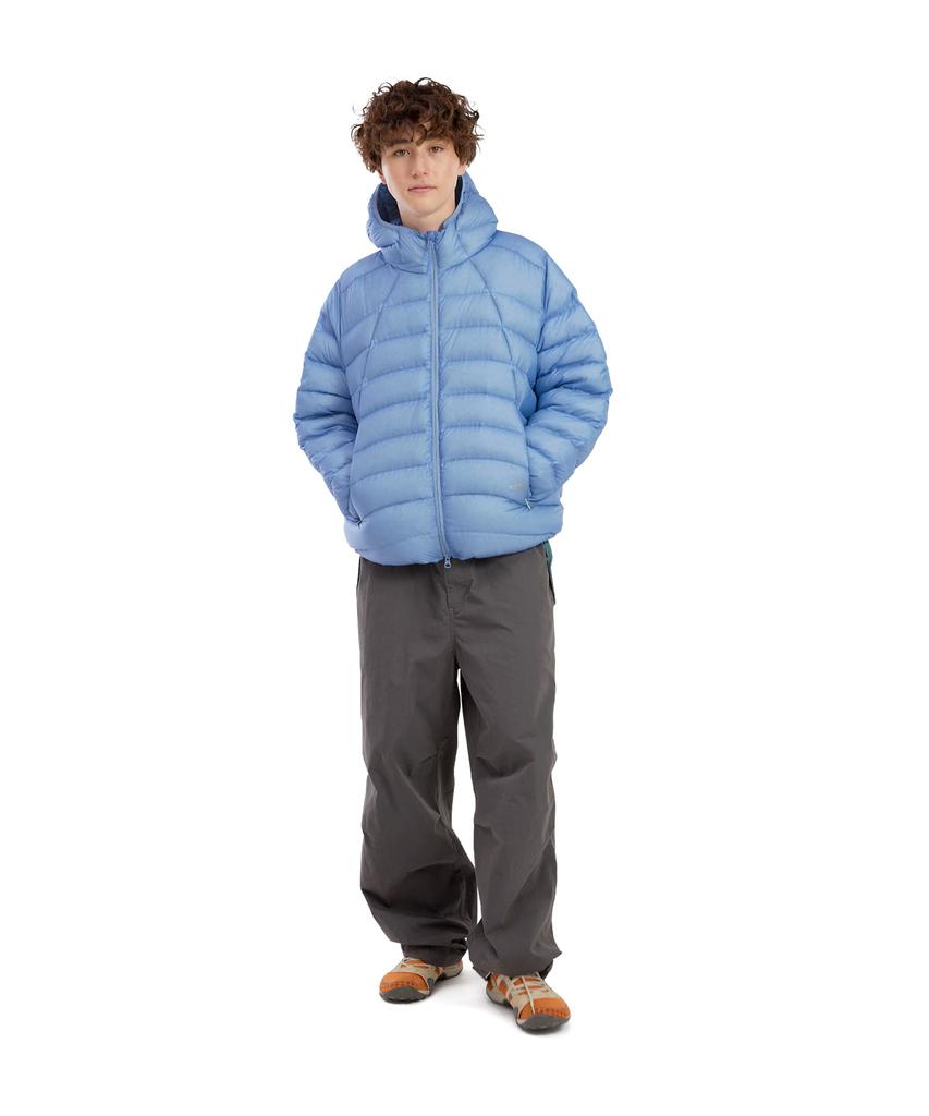 Sunlovetour Hooded Fly Light Down Jacket Light Blue