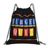 Burger Quiz New Logo Backpacks Fashion Drawstring Bundle Pocket Sports Bag Book Bags for Travel School