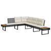 VidaXL Salon de jardin avec coussins 2 pcs noir résine tressée acacia 3277498
