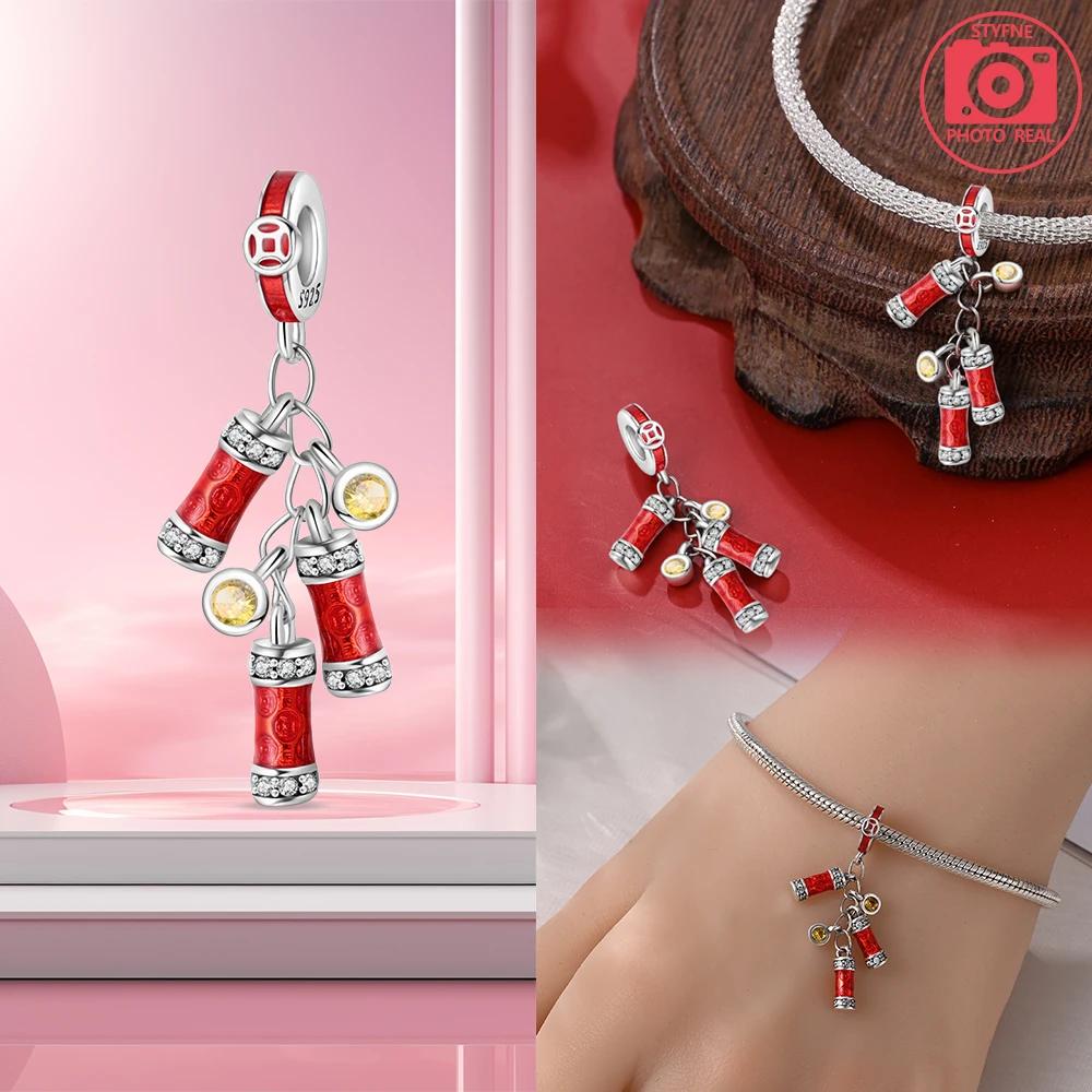Chinese New Year Firecracker Pendant Copper For Charms Copperoriginal Bracelet For Jewelry Making