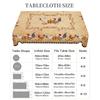 1 Piece Farm Style Chicken Round Tablecloth, 5 Sizes Available, Farmhouse Style Retro Chicken Pattern Printed Tablecloth, Edge Embossing Process, Cour