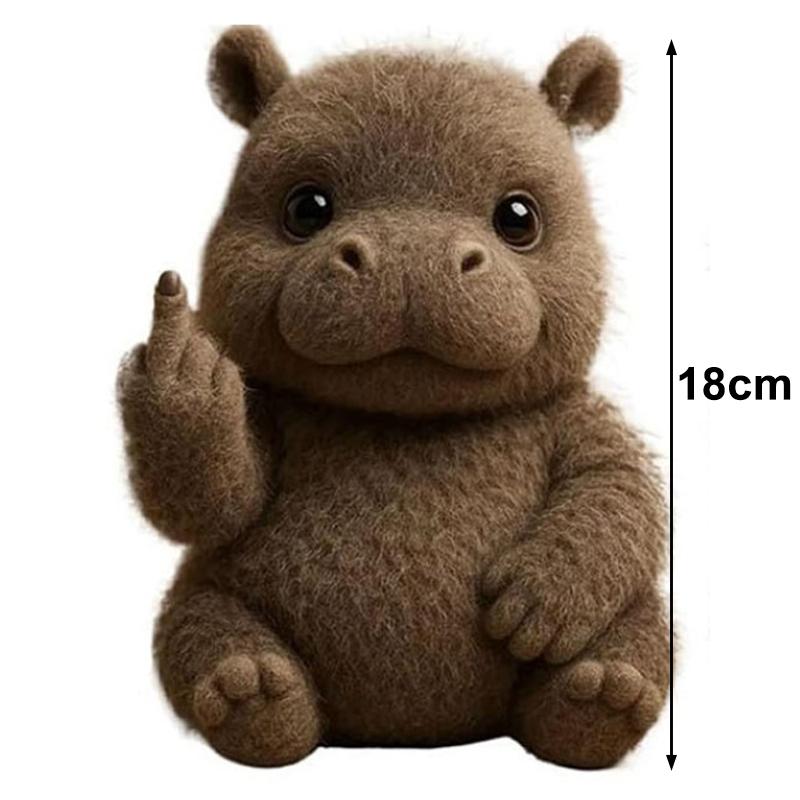 

1Pc Middle Finger Plush Cute Animal Desk Statue Mini Home Office Theme Party Bar Table Mood Decoration Props Gift Accessories