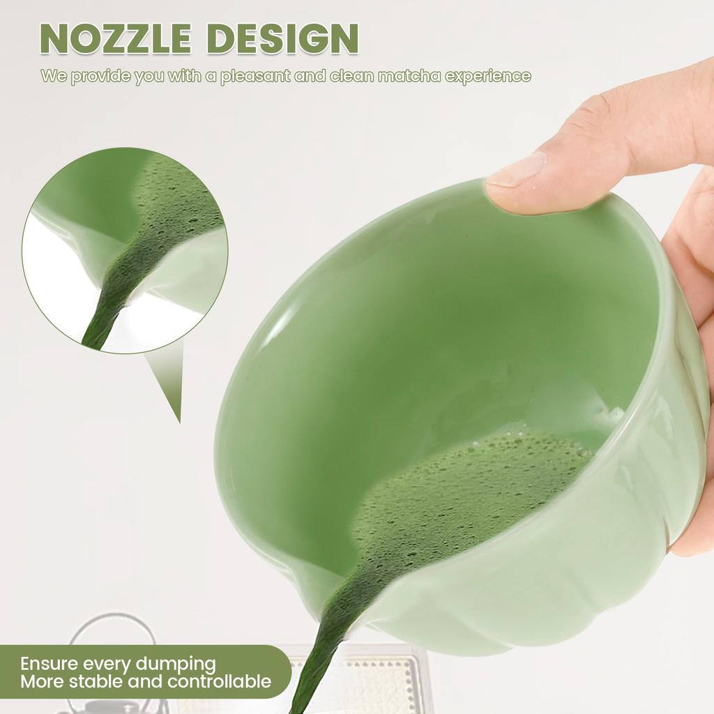 Pretty Japanese Tea Set Includes Matcha Bowl Large-Content Matcha Kit with Matcha Whisk Holder Matcha Set for Tea Fans