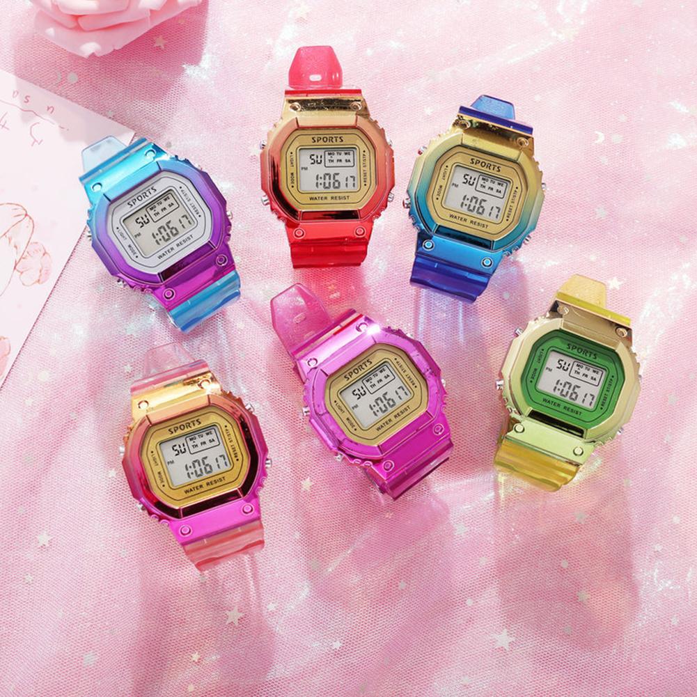 Square Chameleon Watch Electronic Watch For Men Women Multi-functional Fashion Colorful Sports Watch