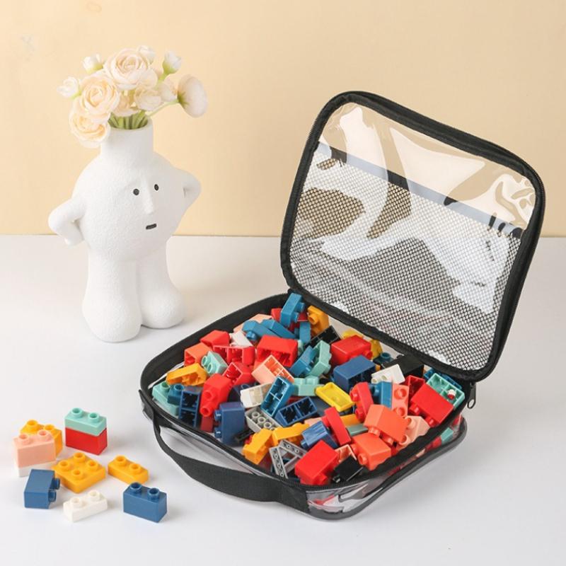Waterproof Casual Makeup Storage Zipper Bag Large Capacity PVC Transparent Mesh Storage Bag Portable Toy Packaging Organizer