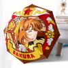 1pc Sakura's Magical Adventure Umbrella with Plastic Handle,Suitable for All Seasons Home Travel Outdoor UmbrellaM1085
