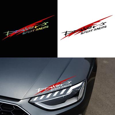 30x5.5CM Závodní vývojový auto samolepka Stylová Power's Závodní vývojový sportovní samolepka na auto Reflexní vodotěsná nálepka